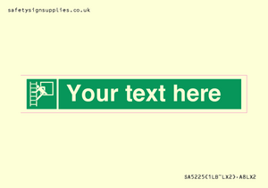 Custom Emergency Escape Ladder Sign